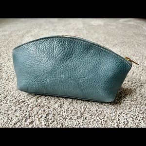 Portland Leather Goods Eclipse Makeup Bag Blue Steel